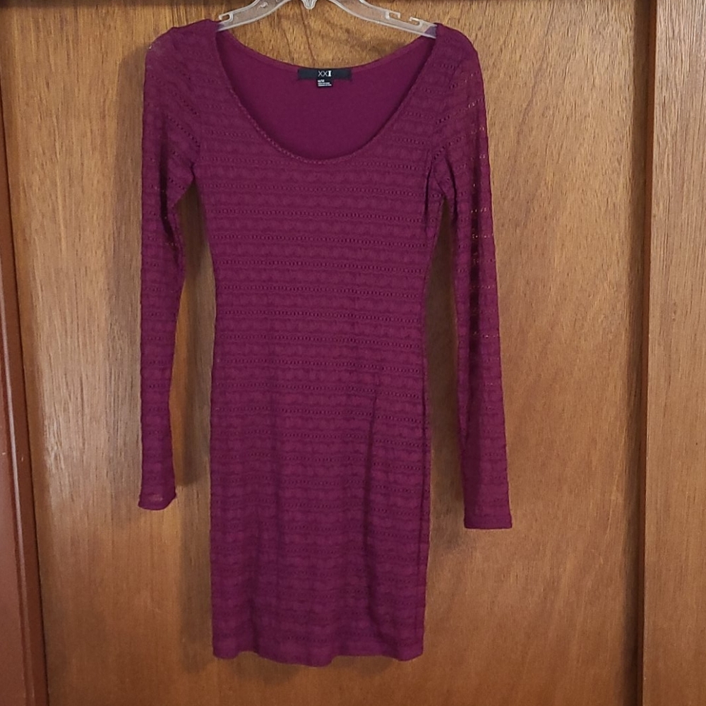 Burgundy Lace Dress
